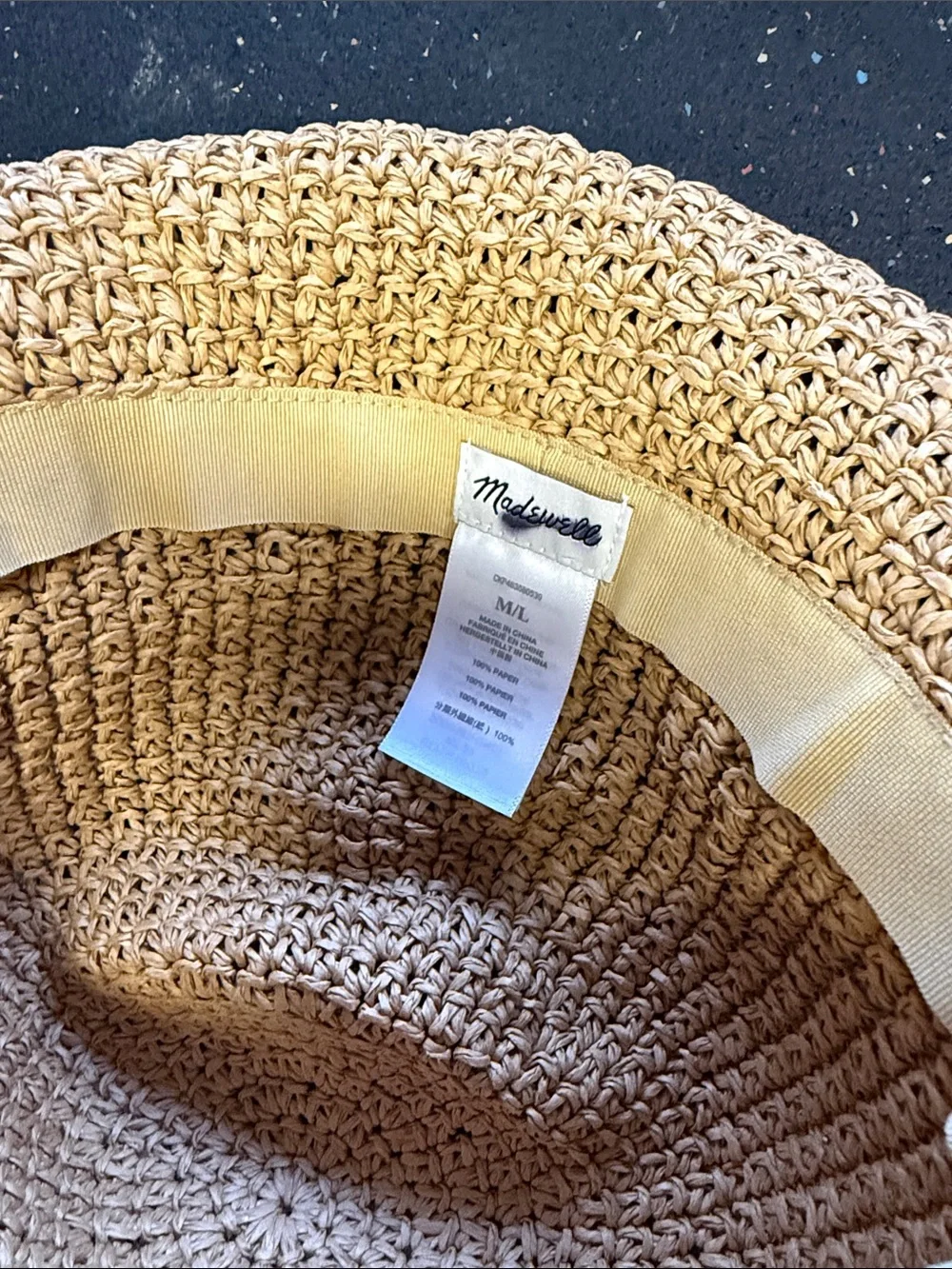Free with purchase! Woven Straw Bucket Hat - Natural